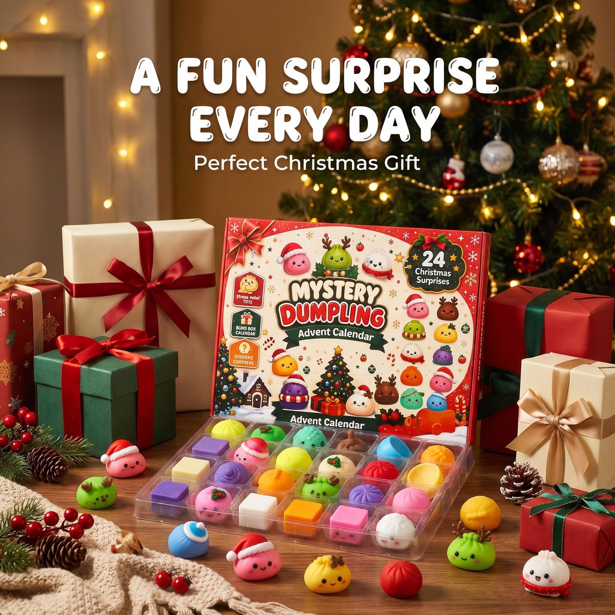 Christmas Squishy Advent Calendar 2026 โ 24-Day Mystery Squishy Toy Countdown