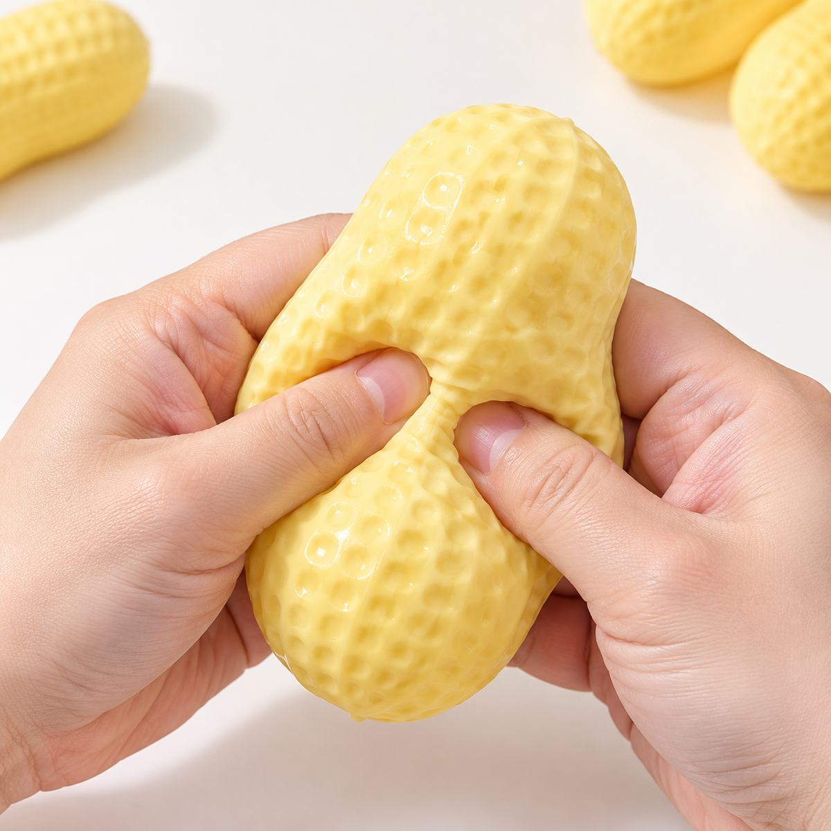 Crunchy Peanut Squishy Toys,Crunchy Squishy Fidget Toys for Relief Peanut Squishy Crunchy Realistic Food Shaped Stress Balls, Soft Slow Rising Squishy Party Favors Birthday Gifts Adults Kids