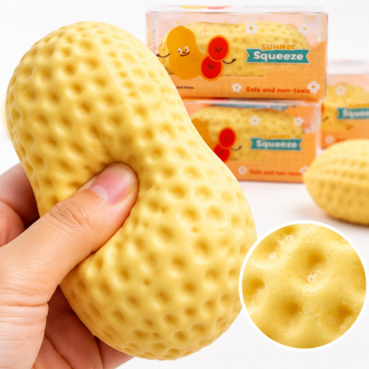 Crunchy Peanut Squishy Toys,Crunchy Squishy Fidget Toys for Relief Peanut Squishy Crunchy Realistic Food Shaped Stress Balls, Soft Slow Rising Squishy Party Favors Birthday Gifts Adults Kids