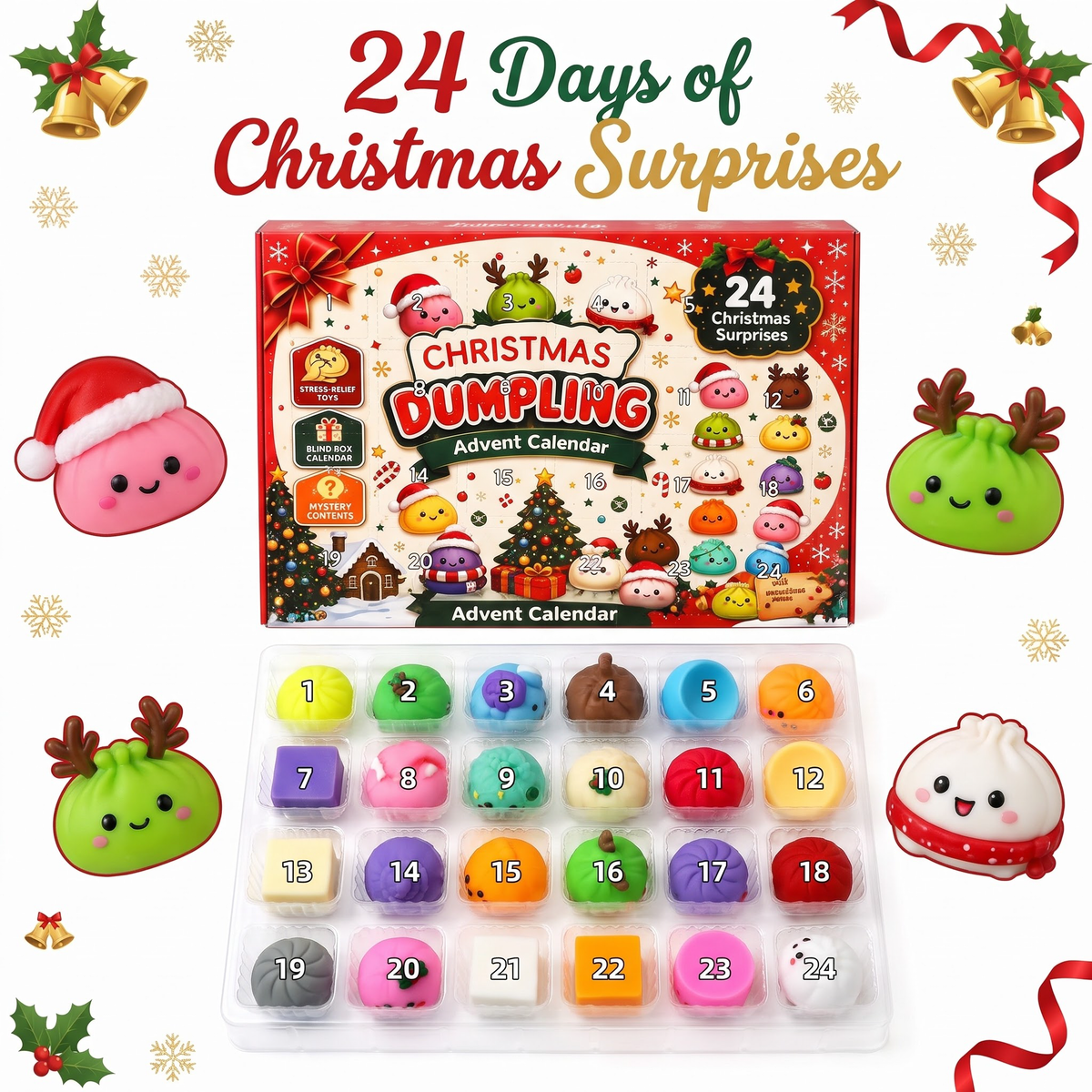 Christmas Squishy Advent Calendar 2026 – 24-Day Mystery Squishy Toy Countdown